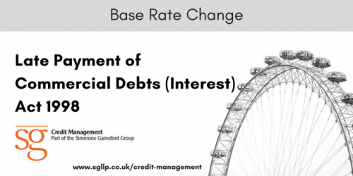 Bank of England Base Rate Change – Late Payment of Commercial Debts (Interest) Act 1998
