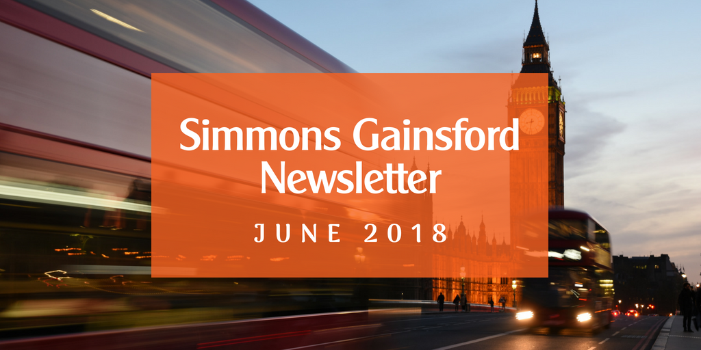 Simmons Gainsford June 2018 Newsletter