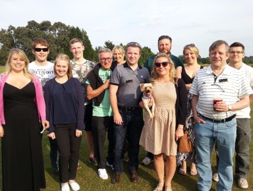 More than 80 business people enjoy rounders game